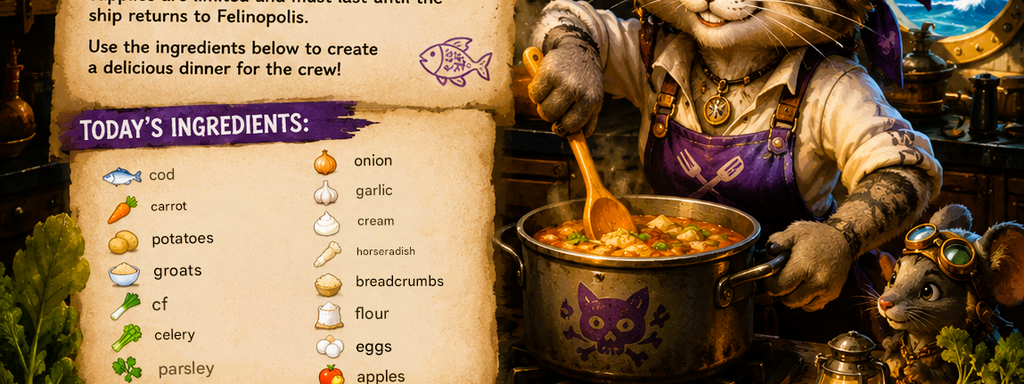 vmax-cats News - OFFICIAL EVENT: Lilly’s Ship Kitchen Challenge — Results & Prize Drop 1