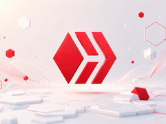 HIVE - Geometric red and white abstract design