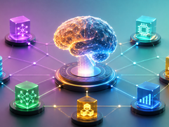 AI Crypto Tokens - Neon Network Brain Nexus