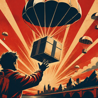Crypto Airdrops - Rays of Hope: Airdrop Over the City