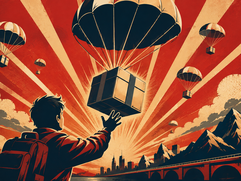 Crypto Airdrops - Rays of Hope: Airdrop Over the City