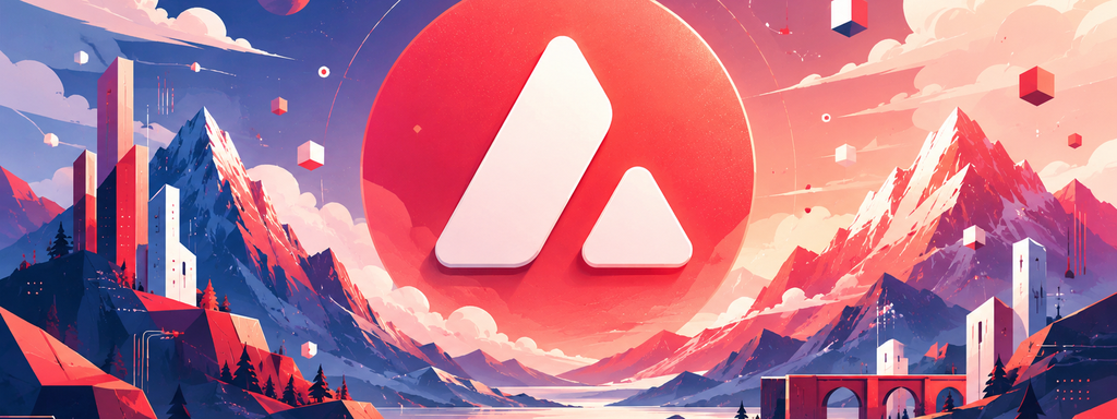 Avalanche (AVAX) - Vibrant futuristic fantasy landscape
