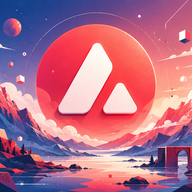 Avalanche (AVAX) - Vibrant futuristic fantasy landscape