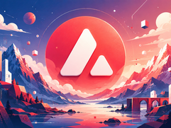 Avalanche (AVAX) - Vibrant futuristic fantasy landscape
