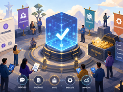 Blockchain Governance - Decentralized voting in a digital plaza