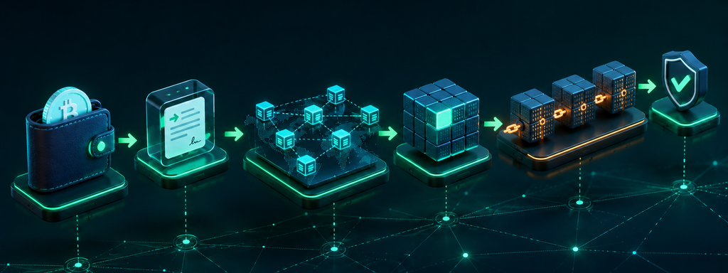 Blockchain Transactions - Neon Blockchain Transaction Flow