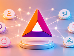 Basic Attention Token (BAT) - Futuristic Crypto Network with BAT Emblem