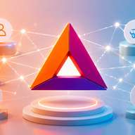 Basic Attention Token (BAT) - Futuristic Triangular Network Emblem