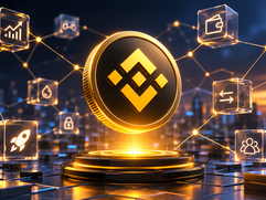 BSC  (BNB Smart Chain) - Futuristic crypto network visualization