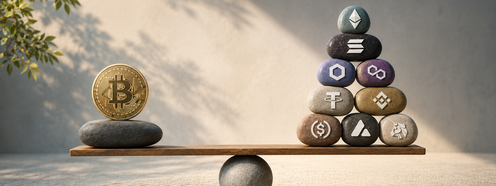 Coins and Tokens - Balanced Crypto Cairn