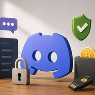 Crypto Discord Servers - Secure digital workspace with icons