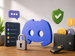 Crypto Discord Servers - Secure digital workspace with icons