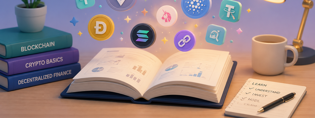 Crypto Education on a warm desk