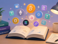 Crypto Education on a warm desk