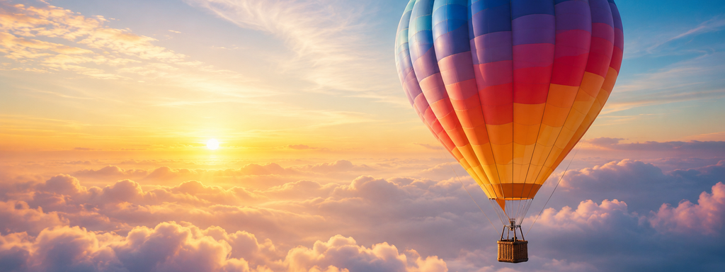 Crypto Investing - Rainbow Balloon Above the Clouds