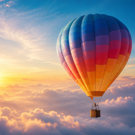 Crypto Investing - Rainbow Balloon Above the Clouds