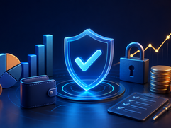Crypto Security - Futuristic Shield for Financial Security