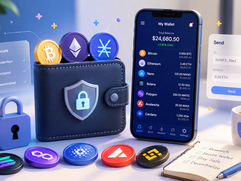 Crypto Wallets - Crypto wallet setup on cozy desk