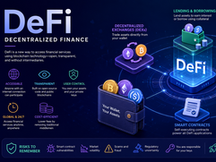 Decentralized Finance (DeFi) - infographic design