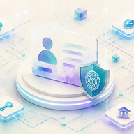 Digital identity security in pastel tones