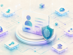Digital identity security in pastel tones
