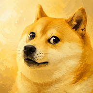 Dogecoin and the Rise of Memecoins - Golden Shiba Inu in painterly light