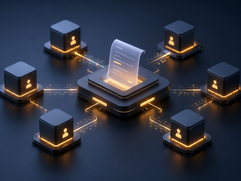 Network Fees - Futuristic data network and transactions