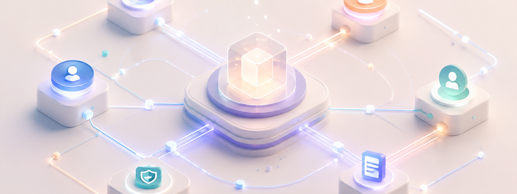 Network Fees - Networked nodes and glowing connections