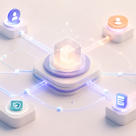 Network Fees - Networked nodes and glowing connections