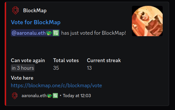 Guide Discord Bot - Vote log