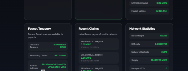 miners-world-coin News - Discord Announcement 1