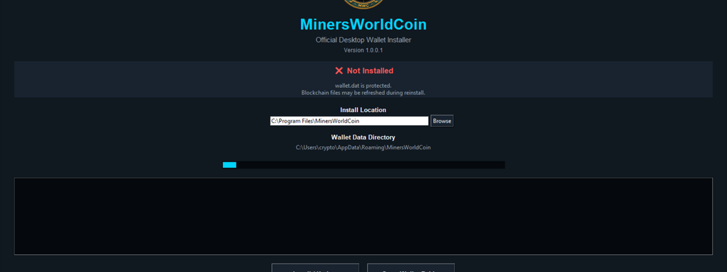 miners-world-coin News - Discord Announcement 1