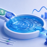 Crypto liquidity flow and user avatars