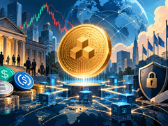 Golden Crypto Network in a Global Cityscape