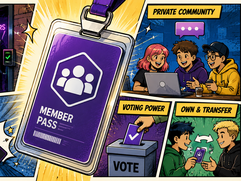 NFT Membership Passes - Web3 Membership Benefits Comic Poster