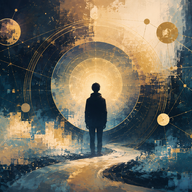 Soulbound Tokens - Lone Traveler Beneath the Cosmic Halo