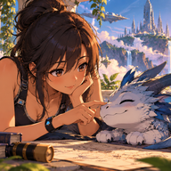 Dynamic NFTs - Sunset Companions Above the Floating City