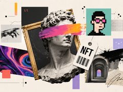 NFTs - Classical bust meets digital collage