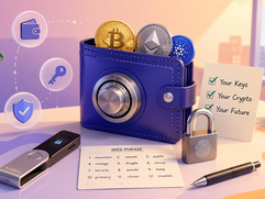 Self-Custody for cryptocurrency - Safe crypto storage in a modern workspace