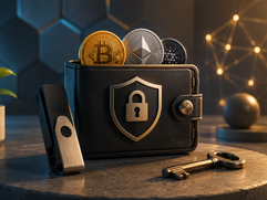 Self-Custody for cryptocurrency - Cryptocurrency security on a modern table
