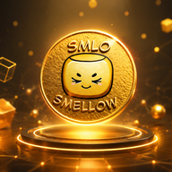 SMLO - Golden coin with cute mascot face