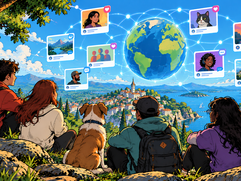 Decentralized Social Networks - Friends, Dog, and a Connected Coastal Horizon