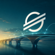Stellar (XLM) - Futuristic bridge at dawn