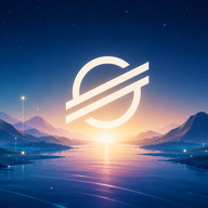 Stellar (XLM) - Cosmic glow and futuristic landscapes