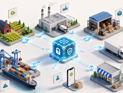 Blockchain in Supply Chain Management - Connected supply chain with blockchain security