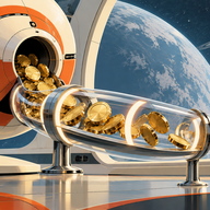 Token Supply - Retro-Futuristic Coin Transport Station