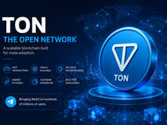 TON (The Open Network) - Futuristic TON blockchain network Infographic