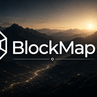 BlockMap TWC - Futuristic mountain landscape with BlockMap branding
