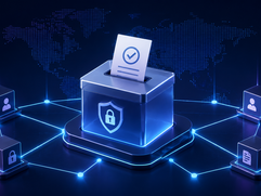 Digital voting network with blockchain security