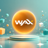 Futuristic WAX logo in glowing geometry